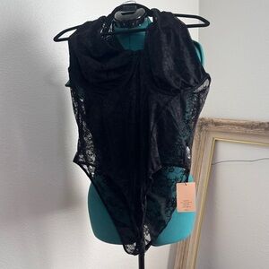 SHEIN Black Lace Bodysuit